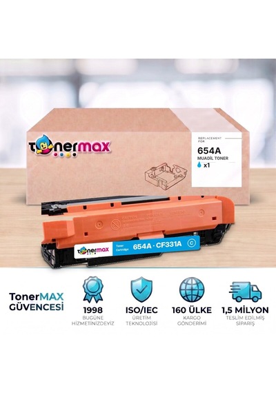Hp 654a Cf331a Mavi Uyumlu Toner - Çipli / Color Laserjet Enterprise M651