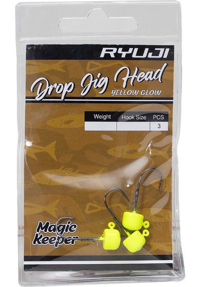 Ryuji Drop Yellow Glow Jighead 4gr No:1