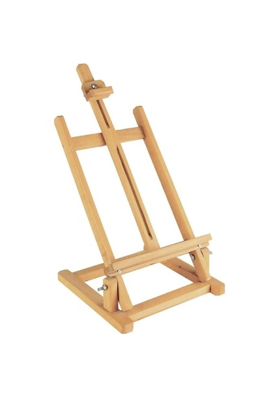 35x70 Cm Masaüstü Şövale Kayın Ağacı Ayarlı Ahşap Resim Şovalesi Ressam Sehpası Masaüstü Şövale