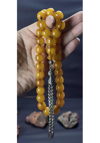 Osmanlı Sıkma Tesbihten Tıraş 80,78 Gr. 13 13,5mm. Diyabakırlı Mehmet Aydın