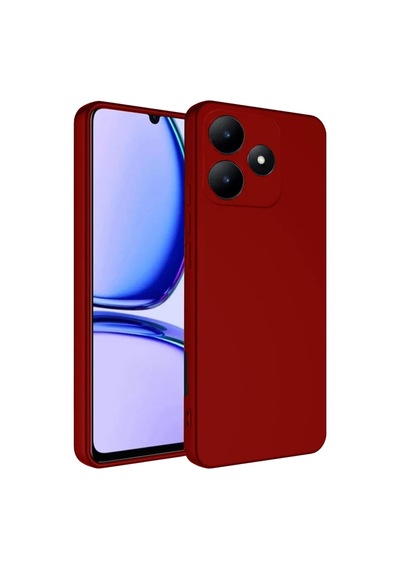 Newface Realme C61 Kılıf First Silikon - Kırmızı Resimdeki