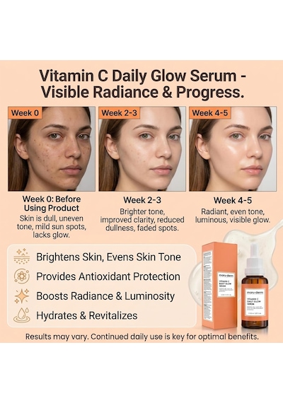 Maruderm C Vitamini Ve Peptit Aydınlatıcı Cilt Bakım Serumu Canlılık Ve Ton Eşitliği Görünümü Destekleyici Yüz Serumu,%10 Sodyum Askorbil Fosfat İle, 30 Ml