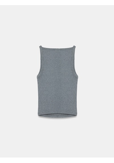 Dilvin 32892 Halter Yaka Top-antrasit M