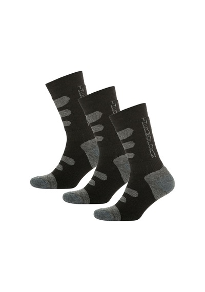 Thermoform Winter Dolgulu Kışlık Unisex Outdoor Çorap 3'lü Paket Siyah Renkli