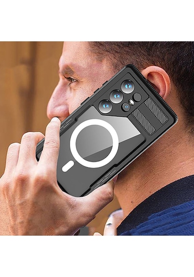 Galaxy Uyumlu S24 Ultra Kılıf Magsafe Şarj Özellikli 1-1 Su Geçirmez