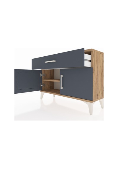 Arges Şifonyer Tek Raflı Tek Çekmeceli 2 Kapaklı 88x30x64 Çam-antrasit Atlas Çam Arges Şifonyer Tek Raflı Tek Çekmeceli 2 Kapaklı 88x30x64 Çam-antrasit Atlas Çam