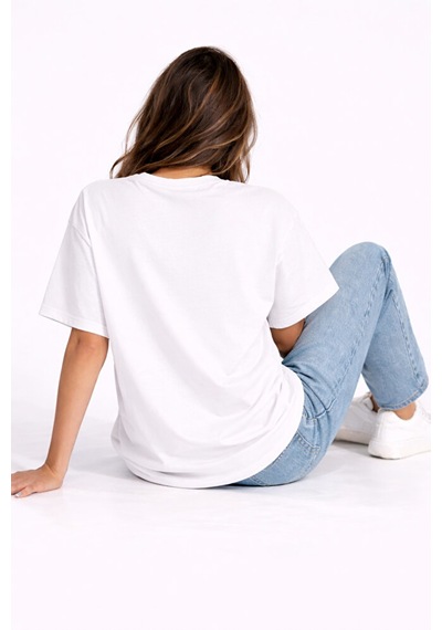 Nevermind The Beast Inside Me Baskılı Unisex Oversize Tişört Siyah Kedi Gra Beyaz