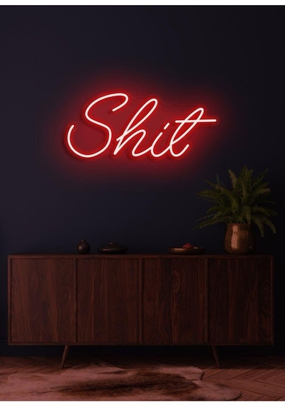 Shit Yazılı Neon Tabela Kırmızı