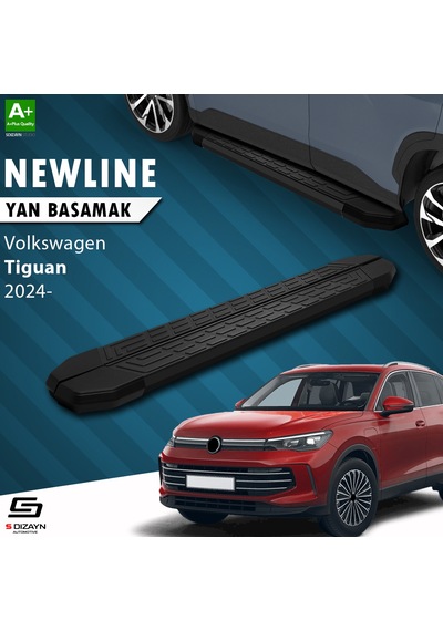 S-dizayn Vw Tiguan 3 Newline Siyah Yan Basamak 183 Cm 2024 Üzeri