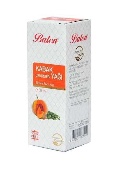Kabak Çekirdeği Yağı Soğuk Pres 50 Ml Cam Şişe