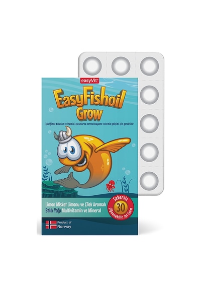 Easy Fish Oil Grow 30 Adet Çiğnenebilir Jel Form