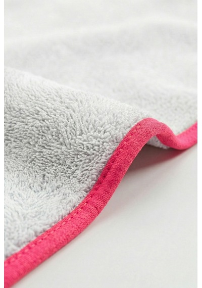 Alia Şezlong Havlusu %100 Pamuk 76x216- Beyaz Pembe Beyaz - Pembe