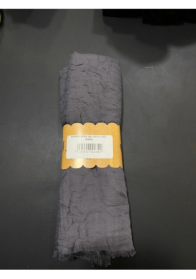 Bambu Kraş Şal Koyu Gri-jawel Çok Renkli