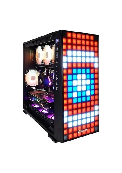 Quantum Gaming Vegas 7 Argb Fan Adreslenebilir Rgb Ön Panel Siyah Mid Tower Power Gaming Kasa