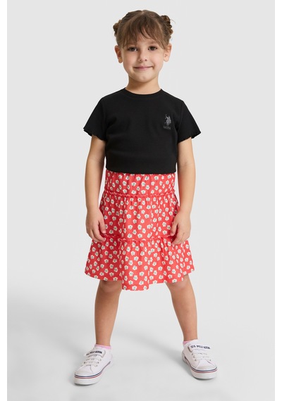 U.s. Polo Assn. Kız Çocuk Siyah Tişört Basic 50325610-vr046