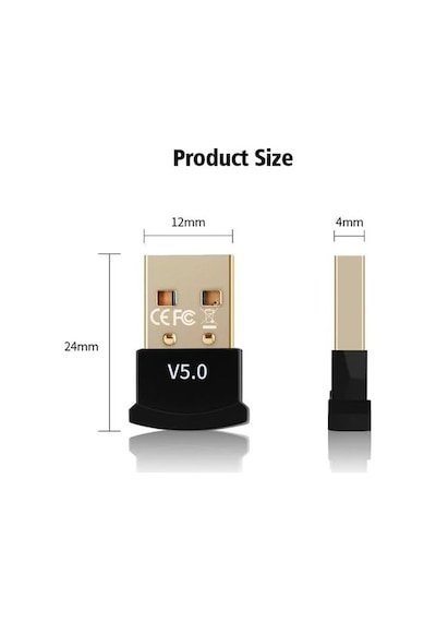 Al-bl05 Bluetooth V5.0 Usb Doungle Bluetooth Kablosuz Adaptör Pc İçindir Tak Çalıştır. Win 7/8/10/11 Uyumlu