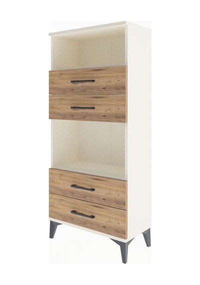 Arges Dolap 2 Raflı 4 Çekmeceli 60x30x134 Aytaşı-çam Aytaşı