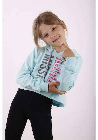 Toontoy Kız Çocuk Yazı Baskılı Sweatshirt Sarı