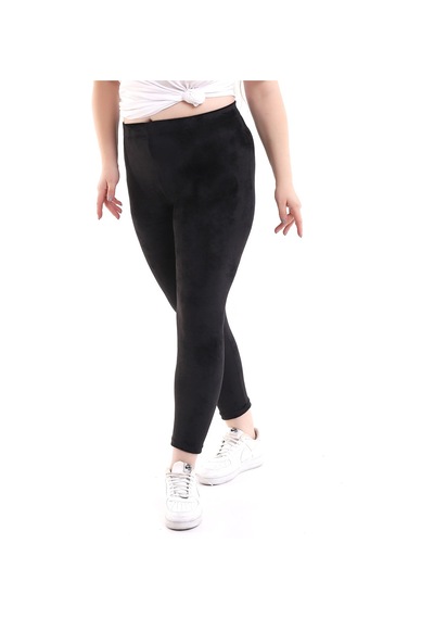 Winmoda34 Kadife Battal Tayt Siyah
