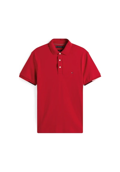 Tommy Hilfiger Interlock Flagcuff S, Xld Kırmızı Erkek Polo T-shirt