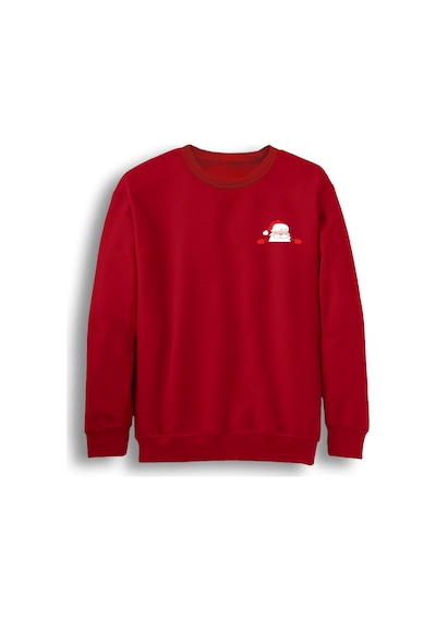 Noel Baba Christmas Yeni Yıl Baskılı Bisiklet Yaka Sweatshirt