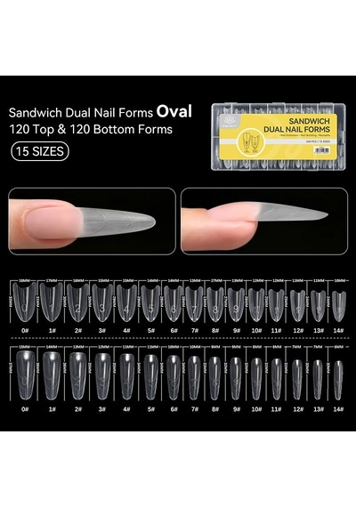 Sandwich Dual Nail Form Oval 63287-2