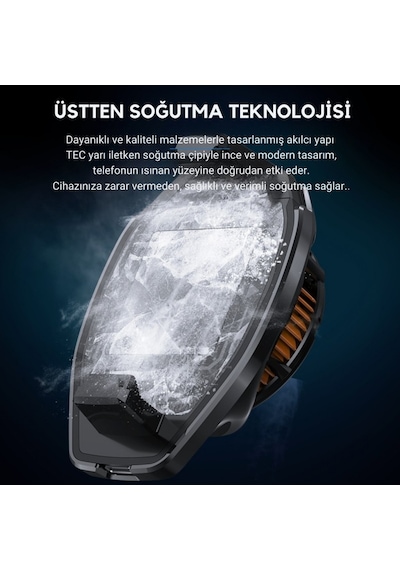 Polham Oyuncular Ve Yayıncılar İçin Telefon Soğutucu Rgb Led Işıklı Tasarım 4500 Rpm Turbo Fan Tripod Uyumlu Sessiz Soğutma