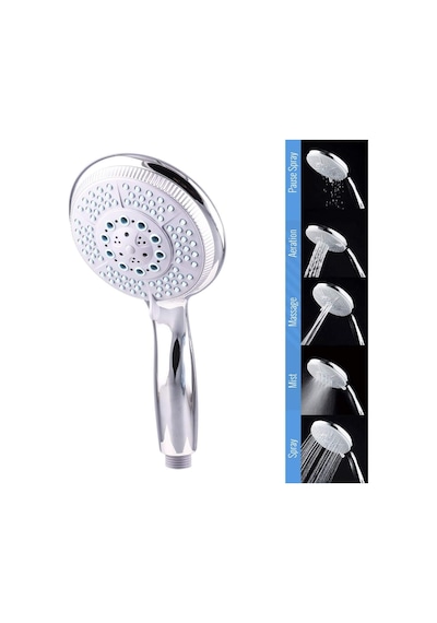 Huge 5 Fonksiyonlu Büyük Başlı El Duşu Duş Başlığı - Farklı Püskürtme Modları - Yüksek Kaliteli