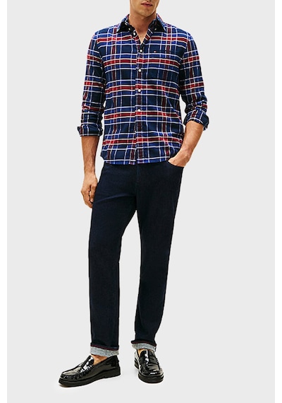 Tommy Hilfiger Erkek Gömlek Mw0mw40473 0ms Lacivert-beyaz Lacivert-beyaz