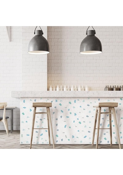 MSticker Taş Desen Mavi Tonlarda Çocuk Bebek Odası Duvar Sticker