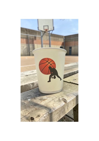 Basketbol Temalı Doğumgünü Etkinlik Parti Karton Bardak 7 Oz 100 Adet 1