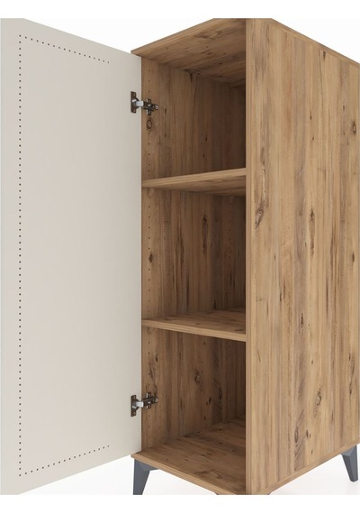 Kronos Dolap 2 Raflı Tek Kapaklı 44x59x134 Çam-aytaşı Atlas Çam
