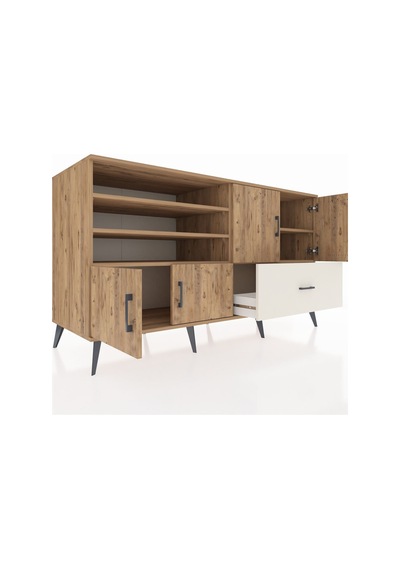 Kronos Konsol 5 Raflı Tek Çekmeceli 4 Kapaklı 176x59x99 Çam-çam/a Çam-çam/aytaşı Kronos Konsol 5 Raflı Tek Çekmeceli 4 Kapaklı 176x59x99 Çam-çam/a Çam-çam/aytaşı