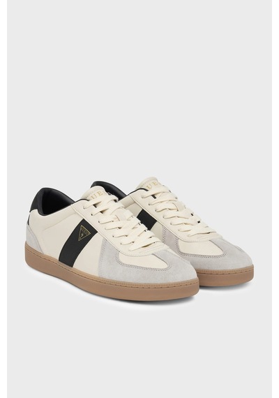 Guess Dravos Logolu Süet Detaylı Sneaker Ayakkabı Fmfdraell12 Erkek Ayakkabı Fmfdra Ell12 Whıbe Beyaz-bej