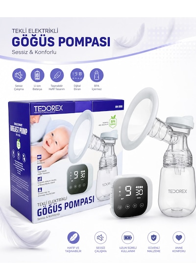 Tedorex Taşınabilir Süt Sağma Pompası Tekli