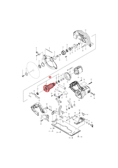 Makita HS7601 Endüvi Rotor Kollektör Ürün Kodu 513909-2