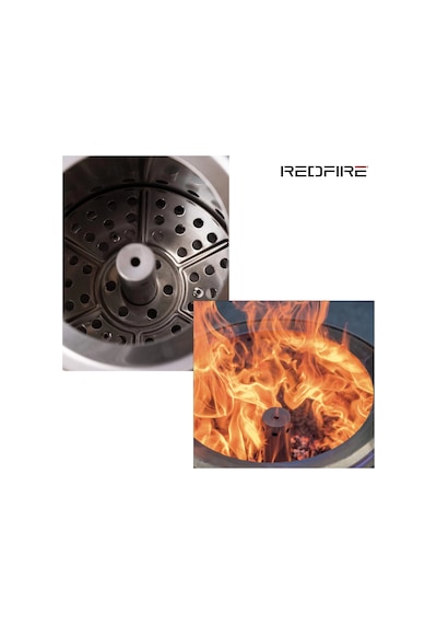Redfire Volcano Dumansız Masaüstü Ateş Çukuru Green - Medium Portatif Şömine Balkon & Teras Sobası