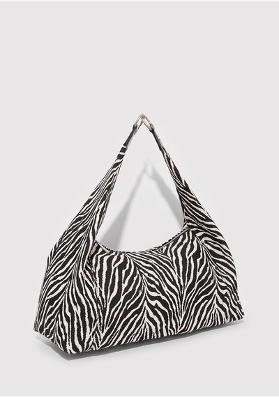 Mavi - Zebra Desenli Çanta 1913508-20933 Siyah