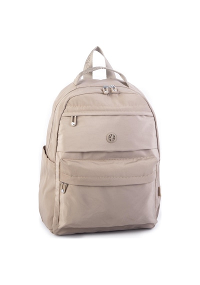 Nas Bag Extra Hafif Su Geçirmez Çok Gözlü Waterproof Unisex Sırt Çantası 30x40 Cm Vizon