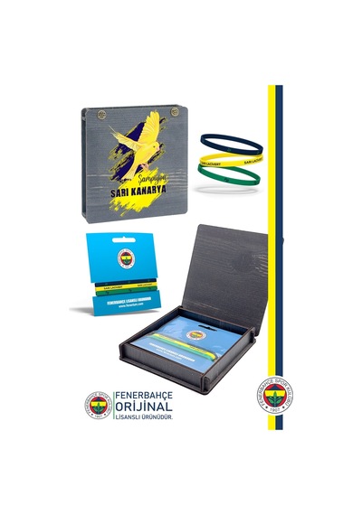 Fenerbahçe 3'lü Silikon Çocuk Bileklik Ahşap Kutulu 001
