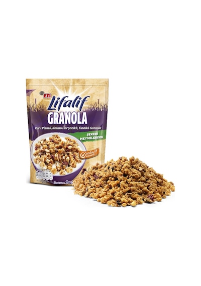Eti Lifalif Granola Kuru Vişneli Kakao Parçacıklı Fındıklı 2 x 200 G