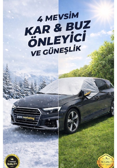 Oto Branda Araba Brandası Buzlanma Önleyici Çadırı Örtüsü Araç Tentesi Ön Cam Güneşlik Camı Buz Kar