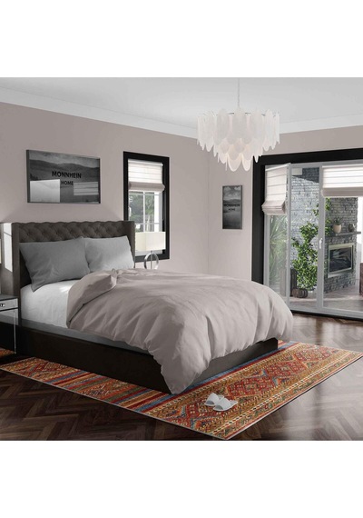 Kaymaz Taban Yıkanabilir Halı Mutfak, Salon, Yatak Odası İçin Modern Dijital Baskı Halı Slnhalı83 - 338 Çok Renkli