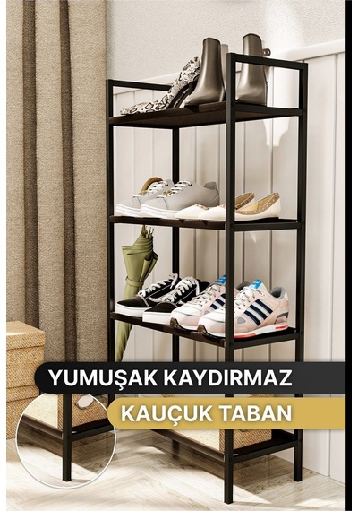 Ayakkabılık Metal Ayakkabılık Ahşap Ayakkabılık Dekoratif 4katlı Kumaşlı Mobilya Çok Amaçlı Raf Siyah Ayakkabılık Metal Ayakkabılık Ahşap Ayakkabılık Dekoratif 4katlı Kumaşlı Mobilya Çok Amaçlı Raf Siyah