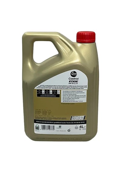 Edge 0w-20 Ll Iv Tam Sentetik Motor Yağı 4 Litre