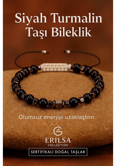 Sertifikalı Terahertz - Siyah Turmalin Taşı Bileklik Negatif Enerjiyi Uzaklaştır Ve Koruma Sağla Renkli
