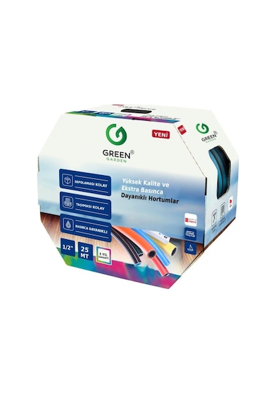 Greengarden Efes 361225 Bahçe Hortumu 1/2-25 Mt