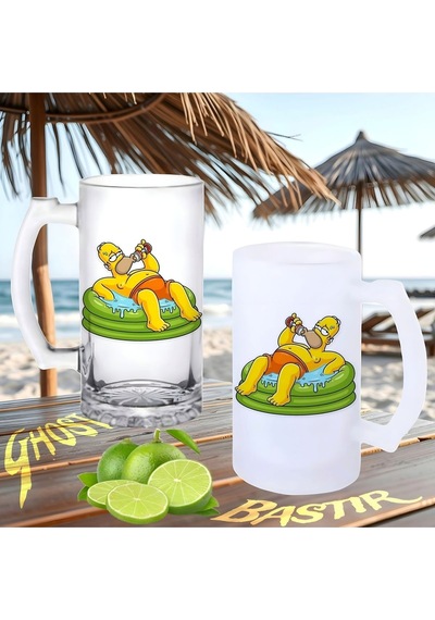 Baba Simpson Buzlu Ya Da Buzsuz Bira Bardağı 084