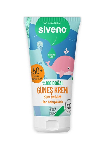 3 Adet Siveno %100 Doğal Bebek Güneş Kremi Spf 50 50 Ml
