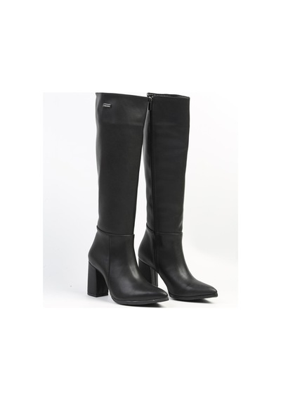 Pierre Cardin Pc-52427-3076 Siyah Cilt - Kadın Topuklu Çizme 001